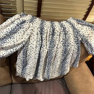 Off the Shoulder top with knots on the cuffs